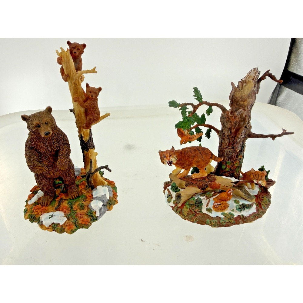 Department 56 Rocky Mountain Wildlife Bears Bobcat Village Accessory Set 56.5314